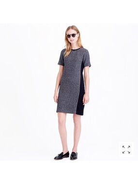 J. Crew Black and White Houndstooth Shift Dress